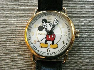 1996 GOLD Fossil RARE LIMITED EDITION 38/1000 MICKEY MOUSE WATCH 4