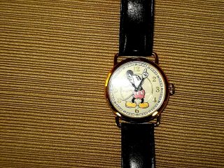 1996 GOLD Fossil RARE LIMITED EDITION 38/1000 MICKEY MOUSE WATCH 5