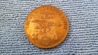 1927 Lucky Lindbergh Coin Spirit Of St Louis Charles Lindbergh Aviator