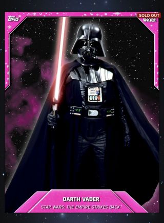Topps Star Wars Card Trader Darth Vader Series 3 Pink Base Variant 7cc Digital