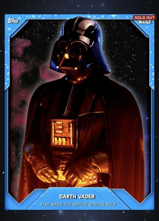 Topps Star Wars Card Trader Darth Vader Series 3 Blue Base Variant 8cc Digital