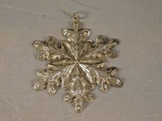 Vintage 1973 Gorham Sterling Silver Christmas Snowflake Ornament