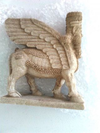 Lamassu Assyrian Wing Bull Ruin Small Figure Stand,  Visual Technology & Feel