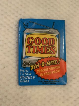 Pack 1975 Topps Good Times Cards W/ Gum Dyn - O - Mite