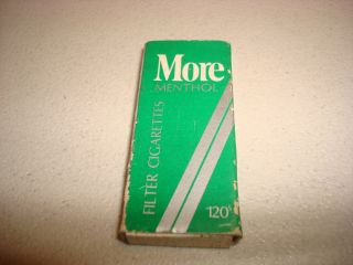 Rare Vintage Match Box Matches 1980 More Menthol Filter Cigarettes Usa