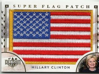 Hillary Clinton Decision 2016 Flag Patch Swatch Gold Foil Sf8