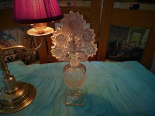 Vintage Imperial Glass Perfume Bottle Sunflower Pattern.  Vanity.  Dresser.