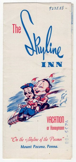 " The Skyline Inn " Advertising Brochure [mount Pocono,  Penna.  ]