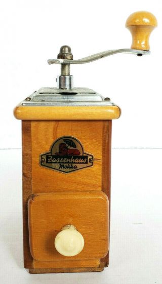 Vtg Rare German Zassenhaus Mokka Coffee Grinder Turn Handle Mill Antique 499