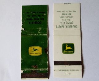 2 Vintage John Deere Matchbook Oxbow/estewan Saskatchewan