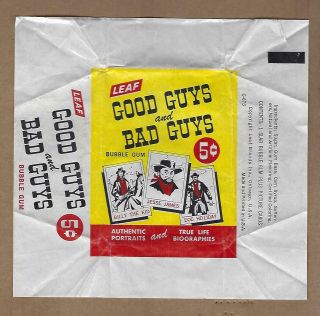 1966 Leaf Good Guys And Bad Guys Wax Wrapper