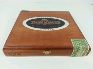 Vintage Empty Wood Don Tomas International Selection No.  6 Cigar Box,  Wooden