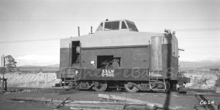 B&w Negative San Luis Valley Railroad Homemade Diesel D - 500 Blanca,  Co