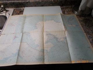 1932 National Geographic Map The Antarctic Regions & Byrd 