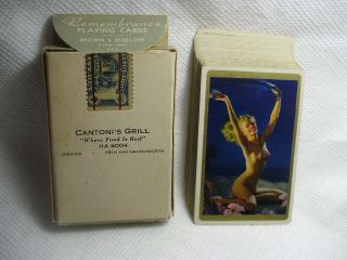 Rare 1953 Playboy Is Born Pin - Up Girl By Gil Elvgren Playing Cards