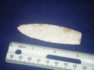 3 in.  AUTHENTIC ARROWHEAD,  AGATE BASIN FROM ALABAMA TRANSLUCENT 2