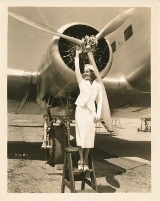 Judith Bennett 1930s 8 X 10 Glamour Still Photo Stewardess Airplane