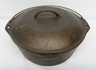 Vintage Wagner Ware Cast Iron Hanging Pot/kettle 5 Quart W Lid 10 1/4 "