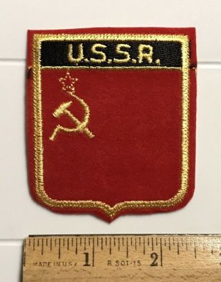 Russia Ussr Soviet Union Flag Hammer Sickle Russian Red Felt Patch Badge
