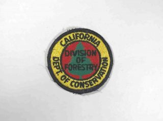 Vtg California Division Of Forestry Dept Conservation Ca Sew Embroidered Patch