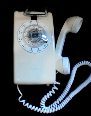 Vintage Bell System Western Electric Rotary Wall Phone Ivory 228