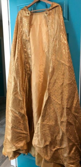 GORGEOUS RARE VINTAGE CATHOLIC PRIESTS BISHOPS GOLD BROCADE COPE W/ CHALICE HOST 5