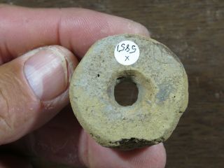 Classic Late Mississippian Ceramic Discoidal W/perforated Center,  Tipton Co.  Tn.