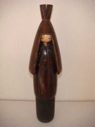 F/s Japanese Sosaku Kokeshi Doll By Shido Shozan 28.  5 Cm 11 1/4 Inches