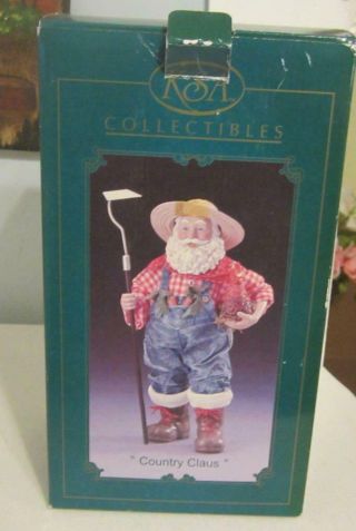Country Claus - Fabriche Santa Ksa Collectibles Kurt S.  Adler W/original Box