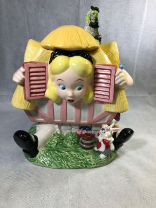 Disney Alice In The Wonderland Cookie Jar White Rabbit’s House Please Read
