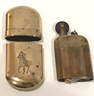 Rare Vintage Brass Lighter Before Ralph Lauren Polo Rl Horse Rider