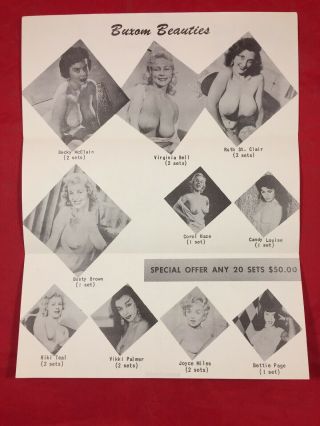 Vtg 1950’s Mail Order Stag Film Slides/photos Risqué Nude Pinups Bettie Page 13