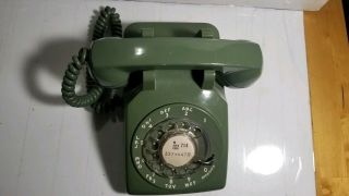 Vintage Rotary Dial Phone Desk Green Western Electric Bell System