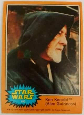 1977 O Pee Chee Series 3 Star Wars Card 183 Ben Kenobi Error " Ken Kenobi "
