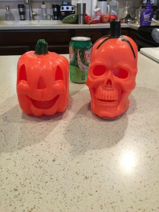 2 Vintage 60s Gurley Candles Halloween