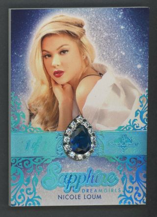2017 Benchwarmer Ice Blue Foil Dreamgirls Sapphire Nicole Loum 1/1