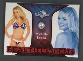 2017 Benchwarmer Red Foil Gems Michelle Baena 1/1