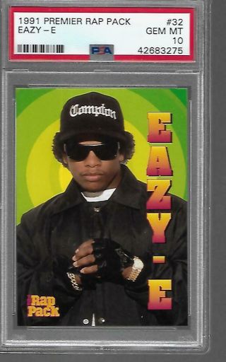 32 Eazy E 1991 91 Premier Rap Pack Psa 10 Wow Pop 6