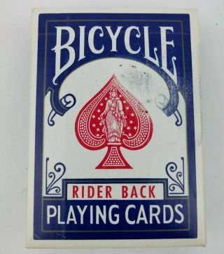 Vintage Bicycle Rider Back Playing Cards Blue Deck