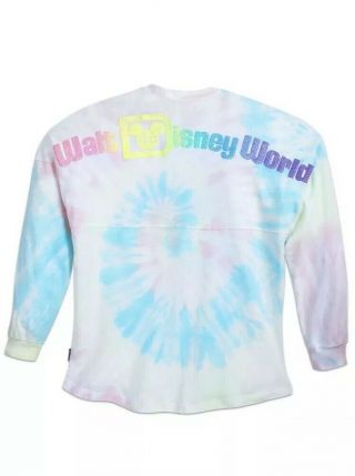 Walt Disney World Cotton Candy Spirit Jersey Tie Dye Sweatshirt Pullover Top Xs