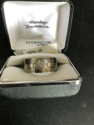 Stamper Sterling Plated Titanium Harley Davidson Ring (men 