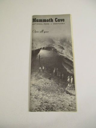 Vintage Mammoth Cave Kentucky Guide Travel Brochure Pamphlet Box P1