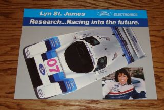 1986 Ford Electronics Racing Sales Sheet Brochure Lyn St.  James 86
