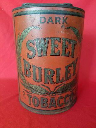 Vintage Dark Sweet Burley Tobacco Can