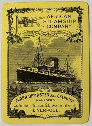 Playing Swap Cards = 1 Old English Wide Single African Steamship Co.