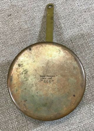 Vintage Set 3 copper Cookware Bazar Francais Measuring Cup Unbranded Lid & Pot 3