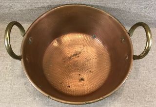Vintage Set 3 copper Cookware Bazar Francais Measuring Cup Unbranded Lid & Pot 7