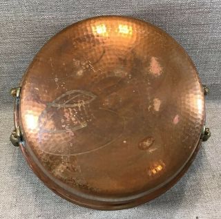 Vintage Set 3 copper Cookware Bazar Francais Measuring Cup Unbranded Lid & Pot 8