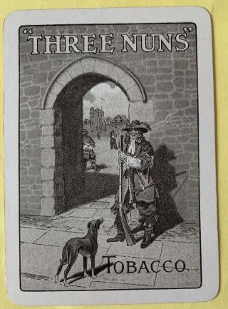 Playing Swap Cards = 1 Old English Wide Single Three Nuns Tobacco Dog