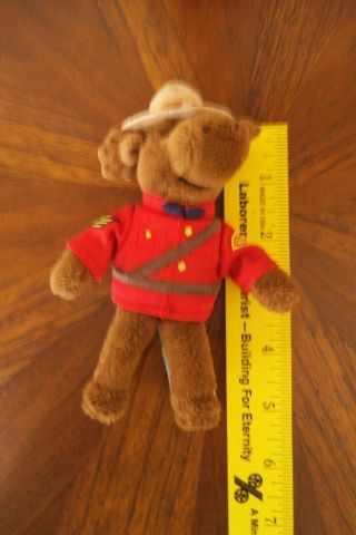 RCMP MOUNTED POLICE CANADA MOOSE PLUSH 5 INCH WITH TUSH TAGS 2